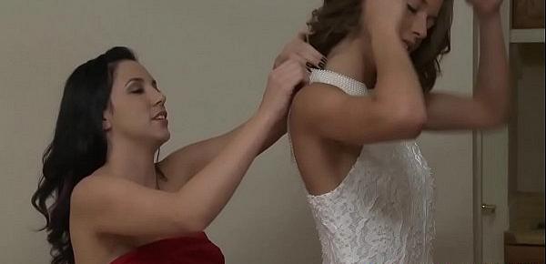  Bride to be pussylicked by busty lesbian